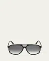 Tom Ford Men's Raoul Gradient Aviator Sunglasses In Black
