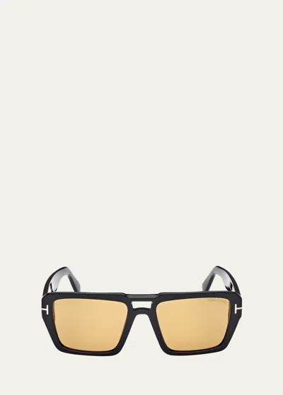Tom Ford Logo Sunglasses In Nude