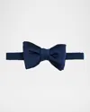 Tom Ford Men's Rib Textured Silk Bow Tie In Blue