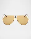 Tom Ford Men's Rickie-02 Metal Aviator Sunglasses