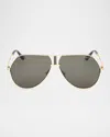 Tom Ford Rickie 63mm Oversize Navigator Sunglasses