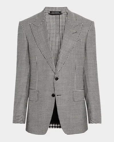 Tom Ford Men's Shelton Houndstooth Sport Coat In Black