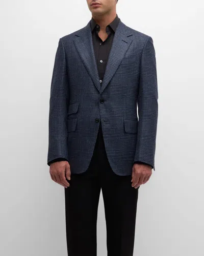Tom Ford Men's O'connor Prince Of Wales Sport Coat In Prince Of Wales Motif