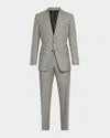 Tom Ford Check-pattern Single-breasted Suit In Dark Grey