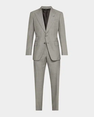 TOM FORD MEN'S SHELTON SHARKSKIN SLIM-FIT SUIT