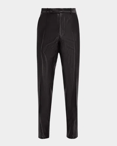 Tom Ford Men's Shelton Shiny Corduroy Trousers In Black