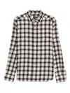Tom Ford Men's Small Buffalo Plaid Slim Fit Western Shirt In Black