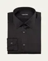 Tom Ford Men's Silk Charmeuse Slim-fit Dress Shirt In Black