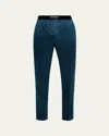 Tom Ford Tailored Silk Pyjama Bottoms In Blue