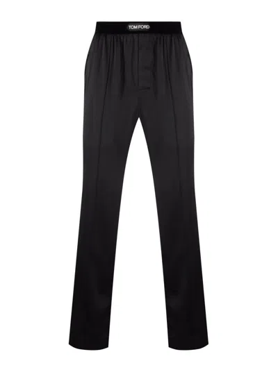 Tom Ford Pantalone Pigiama In Seta In Multi