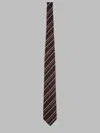 Tom Ford Stripe Jacquard Silk Tie In Brown