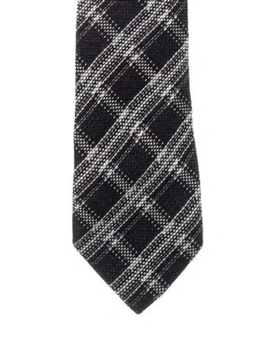 Pre-owned Tom Ford Men's Silk Tie In Black/white