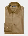 Tom Ford Men's Silk Twill Slim-fit Dress Shirt In Brown