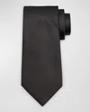 Tom Ford Solid Mulberry Silk Twill Tie In Black