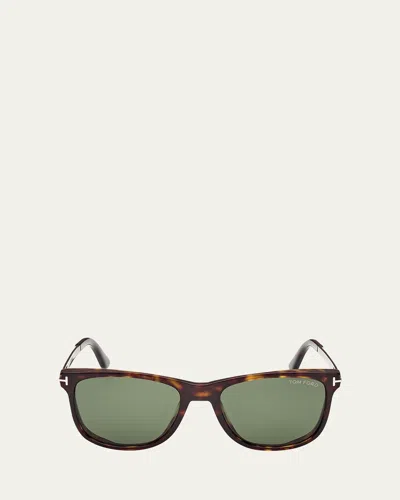 Tom Ford Men's Sinatra Acetate Square Sunglasses In Havana