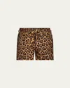 Tom Ford Leopard-print Swim Trunks In Leopard