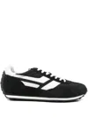 Tom Ford Suede Sneakers With Contrast Panels And Flat Sole In Black