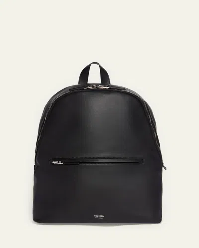 Tom Ford Men's Soft Leather Backpack In Black