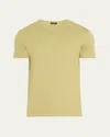 Tom Ford Khaki Crewneck T-shirt In 339 Matcha