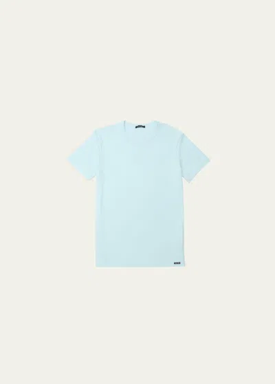 Tom Ford Men's Solid Stretch Jersey T-shirt In Arctic Blue