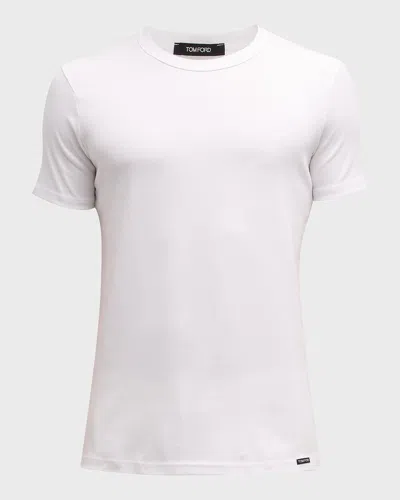 Tom Ford Men's Solid Stretch Jersey T-shirt In Black