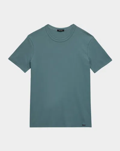 Tom Ford Men's Solid Stretch Jersey T-shirt In Blue