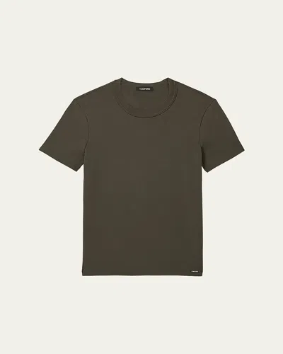 TOM FORD MEN'S SOLID STRETCH JERSEY T-SHIRT