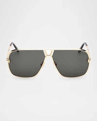 TOM FORD MEN'S STAVROS ACETATE AVIATOR SUNGLASSES