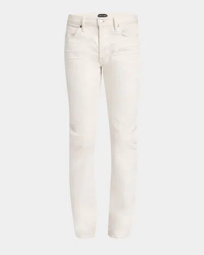 TOM FORD MEN'S STRAIGHT-FIT DISTRESSED DENIM JEANS