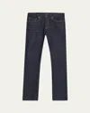 Tom Ford Selvedge Bootcut Cotton Jeans In Rinse Blue