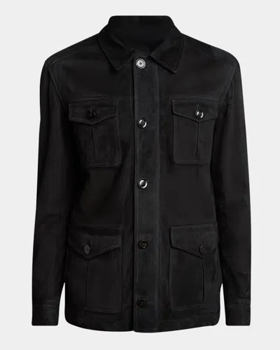 Tom Ford Men's Suede Four-pocket Military Jacket