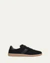 Tom Ford Leather Sneakers With Logo In Black