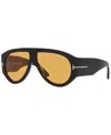 Tom Ford Black Bronson Sunglasses In Black Shiny