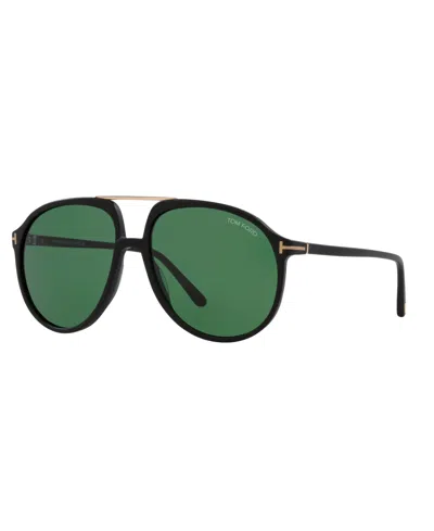 Tom Ford Eyewear Pilot Frame Sunglasses In Green