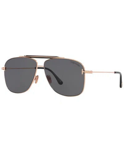 Tom Ford Men's Sunglasses, Jaden In Shiny Silver