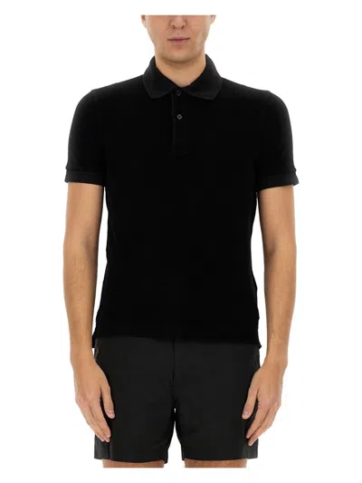 TOM FORD MEN'S SWEAT POLO T-SHIRT
