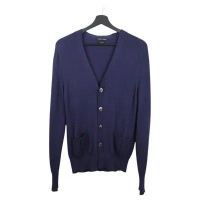 Pre-owned Tom Ford Men Sweater Cashmere Cardigan Size It48-m/l, S2090 In Black