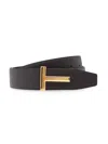 Tom Ford Men's T Buckle Reversible Belt In Pink