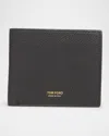 Tom Ford Men's T Line Grained Leather Bifold Wallet In Black