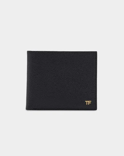 TOM FORD MEN'S T LINE SMALL GRAIN LEATHER BIFOLD WALLET