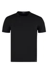 Tom Ford Black Stretch Cotton Crew Neck T-shirt In Black