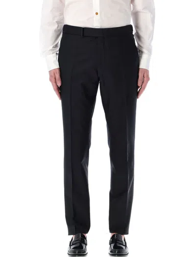 Tom Ford Men's Tailored Trousers In Wool-silk Blend, Mid-rise Waist, Black