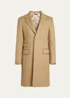 Tom Ford Mens Sahara Single-breasted Notched-lapel Wool-blend Coat In Sahara