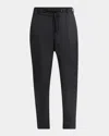 Tom Ford Men's Technical Poplin Drawstring Pants In Black