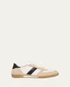 Tom Ford Terence Leather And Suede Sneakers In Tan/wht/blk