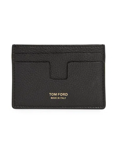 Tom Ford Men's T-line Leather Card Holder In Multi