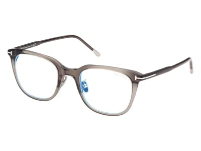 Pre-owned Tom Ford Men's Tom For Tom For Square Eyeglasses In Light Gray (ft5776/d/b 020)
