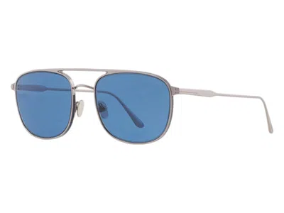 Pre-owned Tom Ford Men's  Aviator Sunglasses In Shiny Dark Ruthenium (ft0827 14v)