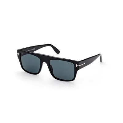 Tom Ford Dunning Ft0907 01v Rectangle Sunglasses In Black