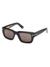 Tom Ford Thick-rimmed Rectangular Sunglasses In Black